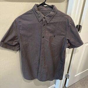 All Saints Gray Short Sleeve Shirt